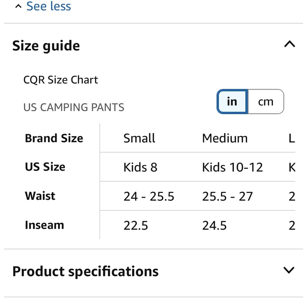 NWOT CQR convertible cargo pants - Picture 9 of 10